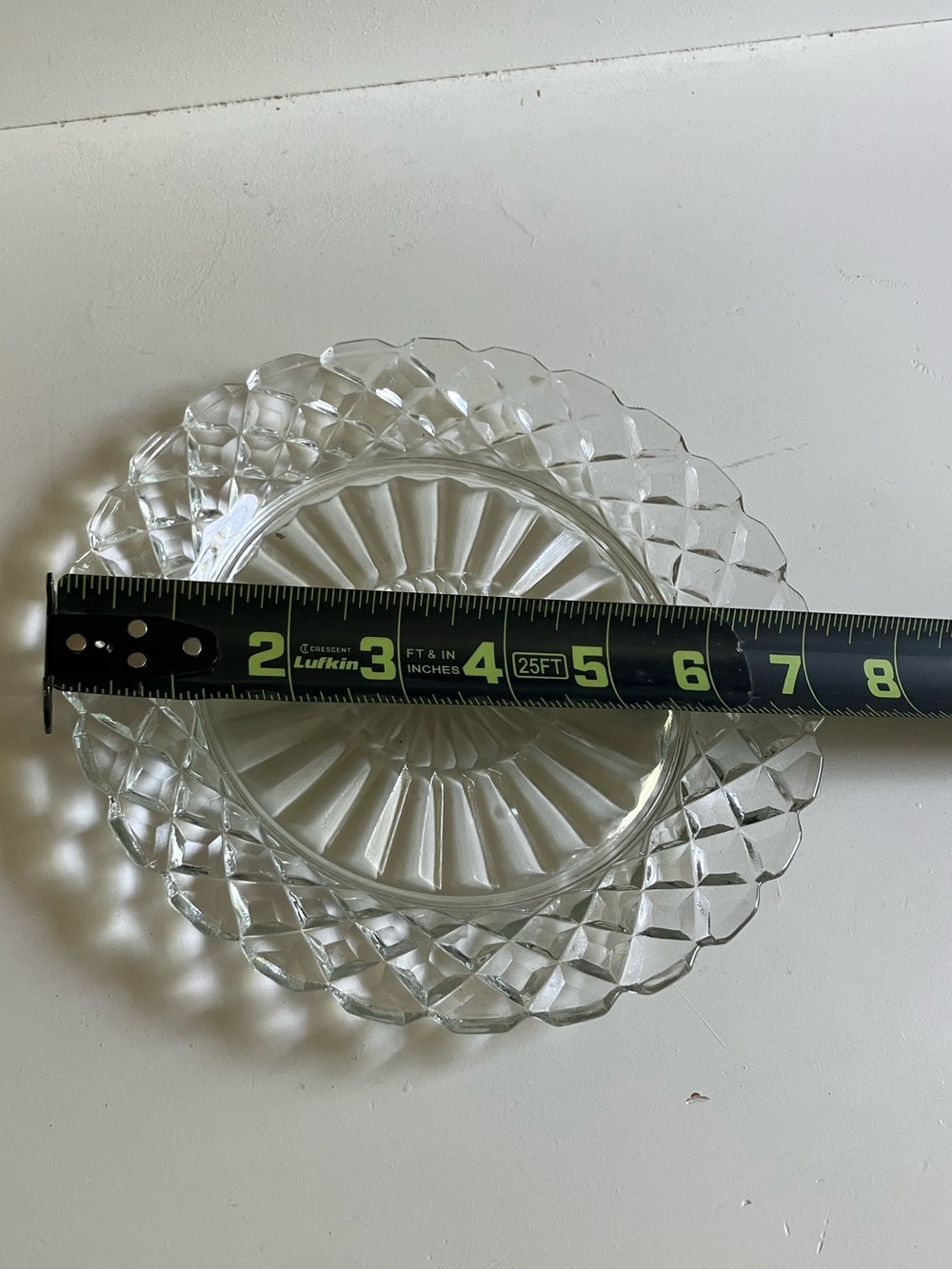 Vintage Crystal Glass Plates - Set of Three - Picture 3 of 3